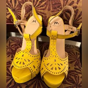 Madison - Yellow unique High Heels-size 8